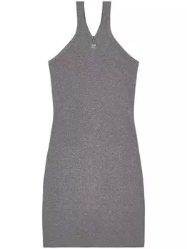 Courrges платье мини без рукавов, серый