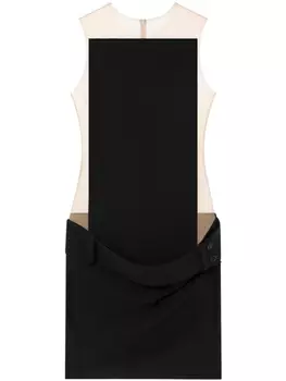 Courrges платье мини Illusion, черный