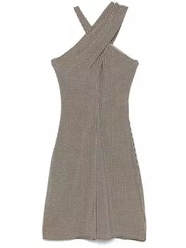 Courrges платье мини из джерси, серый