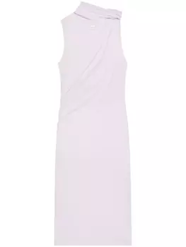 Courrges платье мини с драпировкой, розовый