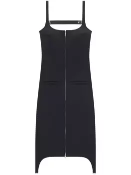 Courrges платье на бретелях, черный