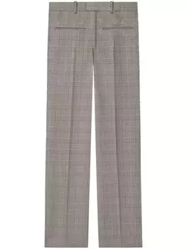 Courrges прямые брюки в клетку Prince of Wales, черный