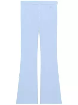 Courrges расклешенные брюки из джерси, синий
