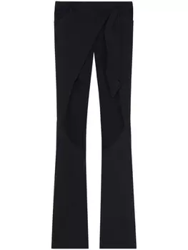 Courrges расклешенные джинсы, черный