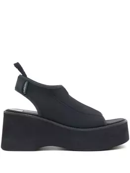 Courrges сандалии Scuba Wave 90 на платформе, черный