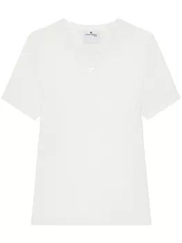 Courrges сетчатая футболка, белый