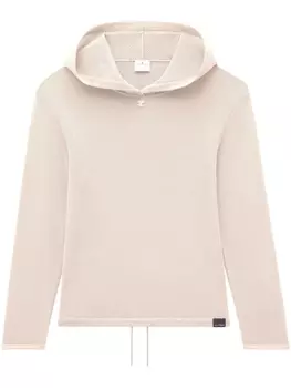 Courrges сетчатый джемпер с нашивкой-логотипом, нейтральный цвет