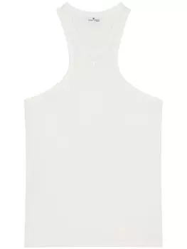 Courrges сетчатый топ без рукавов, белый