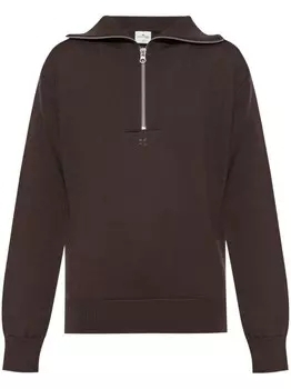 Courrges шерстяной джемпер Trucker, коричневый