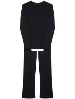 Courrges шерстяной комбинезон Chaps, черный