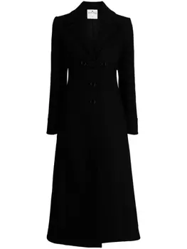 Courrges single-breasted A-line coat, черный