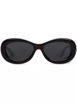 Courrges солнцезащитные очки Reve в овальной оправе, коричневый