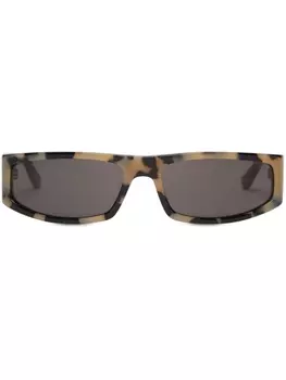 Courrges солнцезащитные очки в прямоугольной оправе, нейтральный цвет