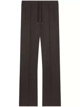 Courrges спортивные брюки прямого кроя, коричневый