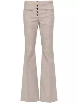 Courrges строгие брюки в клетку, белый