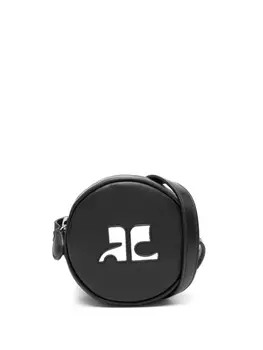 Courrges сумка через плечо с логотипом, черный