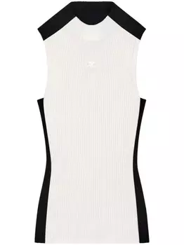 Courrges топ без рукавов Contrast Frame, черный
