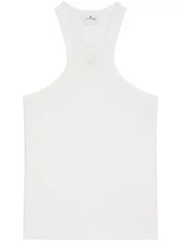 Courrges топ из джерси, белый