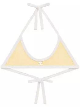 Courrges топ с контрастной отделкой, желтый