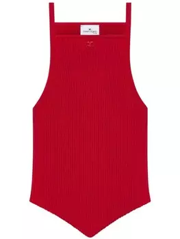 Courrges топ в рубчик, красный