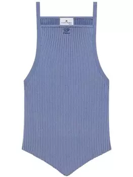 Courrges топ в рубчик, синий