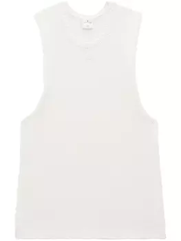 Courrges трикотажный топ без рукавов, белый