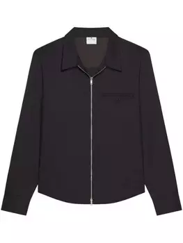Courrges твиловая рубашка на молнии, черный