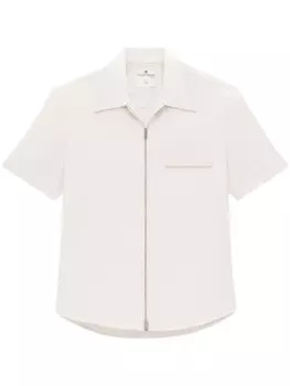 Courrges твиловая рубашка на молнии, нейтральный цвет