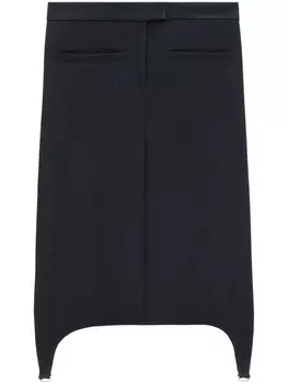 Courrges твиловая юбка миди, черный