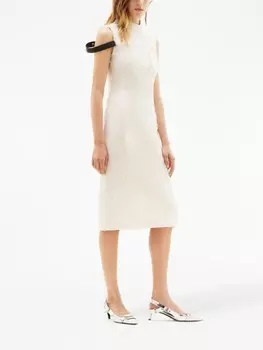 Courrges твиловое платье строгого кроя, белый