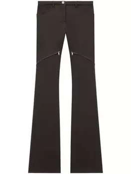 Courrges твиловые брюки Ellipse с заниженной талией, коричневый