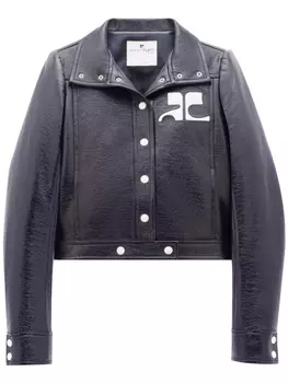 Courrges виниловая куртка Iconique, синий