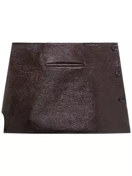 Courrges виниловая юбка мини Oblique, коричневый