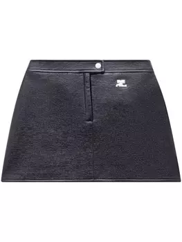 Courrges виниловая юбка Reedition, синий