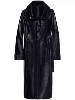 Courrges виниловое пальто Bi-Styling, черный