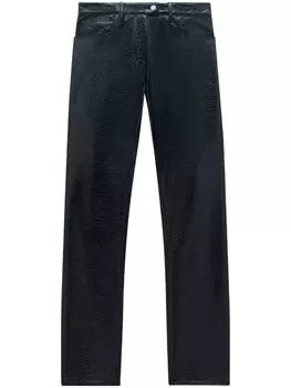 Courrges виниловые брюки с карманами, черный