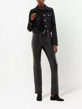 Courrges виниловые брюки с карманами, синий