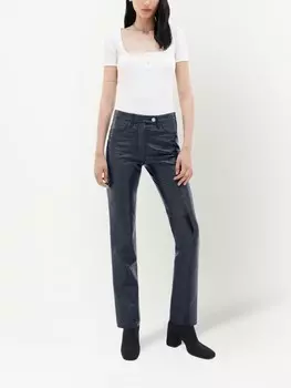 Courrges виниловые брюки с карманами, синий