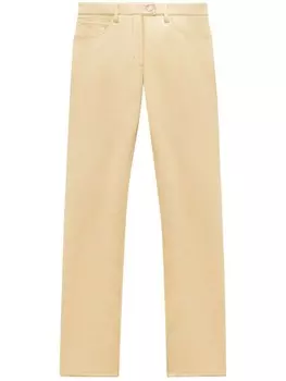 Courrges виниловые брюки скинни, нейтральный цвет