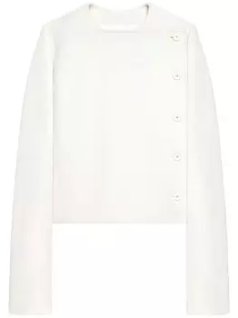 Courrges жакет строгого кроя, белый