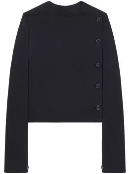 Courrges жакет строгого кроя, черный