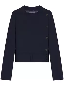Courrges жакет строгого кроя, синий