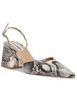 Courtnie женские кожаные туфли с острым носком и блочным каблуком Steve Madden, цвет snake