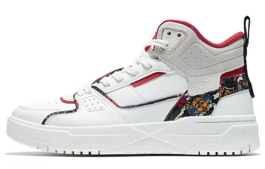 Cow Turns The World Скейтбординг Кроссовки Женские Высокие Белые/Красные Xtep