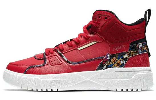 Cow Turns The World Скейтбординг Кроссовки женские высокие красные Xtep