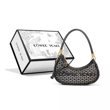 Cowec Ycaki Женская сумка через плечо, Черный жаккард