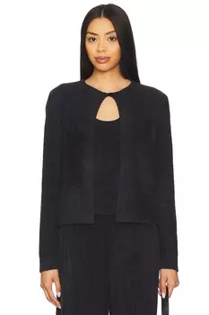 Cozychic ultra light полосатый кардиган Barefoot Dreams, black