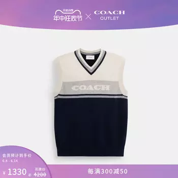 Cпортивный жилет Coach Outlet, темно-синий