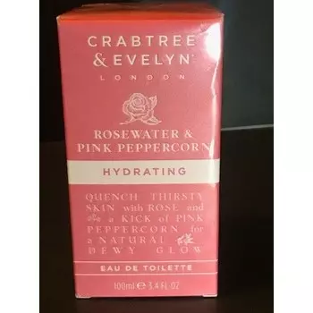 Crabtree & Evelyn Rosewater & Pink Peppercorn Hydrating Edt 3.4 Fl. Oz. - Sealed