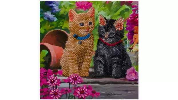 Craft Buddy Набор карточек для алмазной живописи Crystal Art Кошки 18 x 18 см
